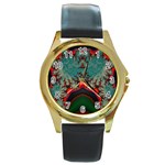 Grimbala-954205 Round Gold Metal Watch