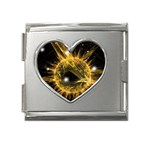 ikon06b-42458 Mega Link Heart Italian Charm (18mm)