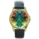 adamsky-416994 Round Gold Metal Watch