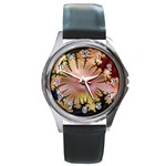 abstract-flowers-984772 Round Metal Watch