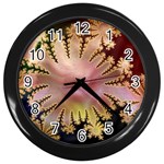 abstract-flowers-984772 Wall Clock (Black)