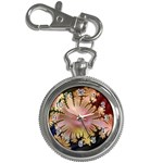 abstract-flowers-984772 Key Chain Watch