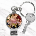 abstract-flowers-984772 Nail Clippers Key Chain