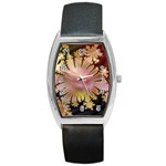 abstract-flowers-984772 Barrel Style Metal Watch