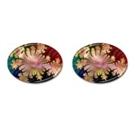 abstract-flowers-984772 Cufflinks (Oval)