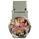 abstract-flowers-984772 Money Clip Watch