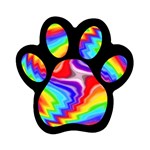 Disco-Party-Style-413640 Magnet (Paw Print)