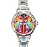 Cyber_Mirror-364694 Round Italian Charm Watch