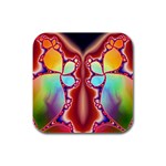 Cyber_Mirror-364694 Rubber Square Coaster (4 pack)