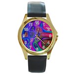 space-colors-2-988212 Round Gold Metal Watch