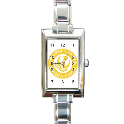 Order of the Golden Circle Rectangular Italian Charm Watch from ArtsNow.com Front