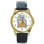 DoNile1 Round Gold Metal Watch