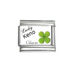 Lucky Keno Four Leaf Clover Italian Charm (9mm)