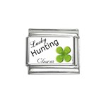 Lucky Hunting  Four Leaf Clover Italian Charm (9mm)