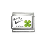 Lucky Band  Four Leaf Clover Italian Charm (9mm)