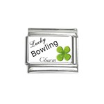 Lucky Bowling  Four Leaf Clover Italian Charm (9mm)