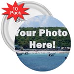 Personalised Photo 3  Button (10 pack)