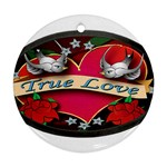 True-Love-Tattoo-Belt-Buckle Ornament (Round)