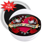 True-Love-Tattoo-Belt-Buckle 3  Magnet (10 pack)