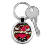 True-Love-Tattoo-Belt-Buckle Key Chain (Round)