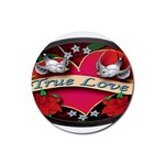 True-Love-Tattoo-Belt-Buckle Rubber Round Coaster (4 pack)