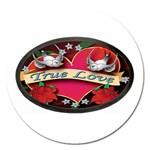 True-Love-Tattoo-Belt-Buckle Magnet 5  (Round)