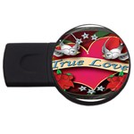 True-Love-Tattoo-Belt-Buckle USB Flash Drive Round (4 GB)