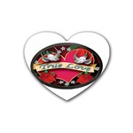 True-Love-Tattoo-Belt-Buckle Rubber Coaster (Heart)