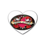 True-Love-Tattoo-Belt-Buckle Rubber Coaster (Heart)