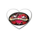 True-Love-Tattoo-Belt-Buckle Heart Coaster (4 pack)