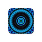 KaleidoFlower-208768 Rubber Coaster (Square)