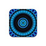 KaleidoFlower-208768 Rubber Coaster (Square)