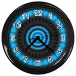 KaleidoFlower-208768 Wall Clock (Black)