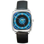 KaleidoFlower-208768 Square Metal Watch