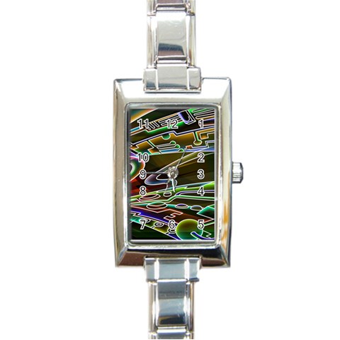 5 Rectangular Italian Charm Watch from ArtsNow.com Front