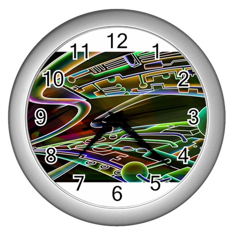 5 Wall Clock (Silver) from ArtsNow.com Front
