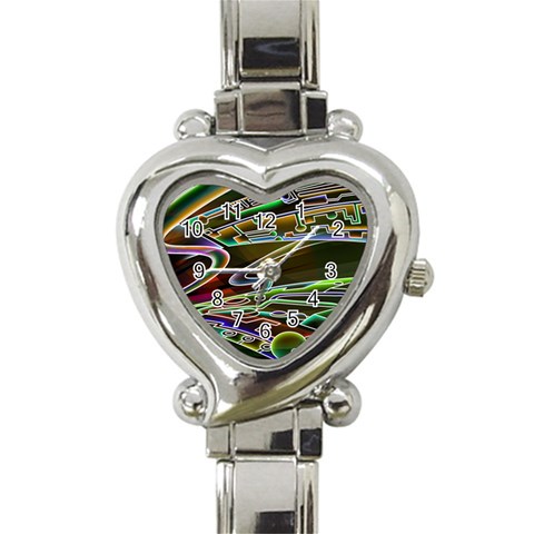 5 Heart Italian Charm Watch from ArtsNow.com Front