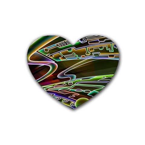 5 Rubber Coaster (Heart) from ArtsNow.com Front