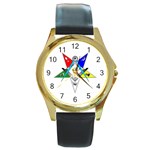 oeswp1 Round Gold Metal Watch
