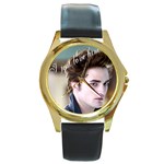 twilight-fascination-wp Round Gold Metal Watch