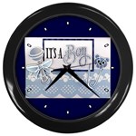 s_a_boy Wall Clock (Black)