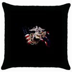 usmc03 Throw Pillow Case (Black)