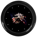 usmc03 Wall Clock (Black)