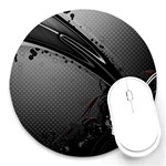 3d-pictures-black-rainbow- Round Mousepad