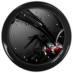 3d-pictures-black-rainbow- Wall Clock (Black)