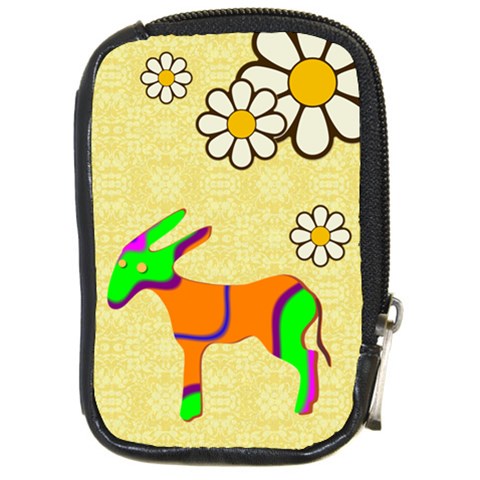 Funky Donkey Compact Camera Leather Case from ArtsNow.com Front