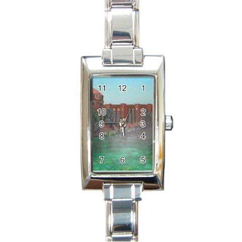 Palace of Fine Arts Rectangular Italian Charm Watch from ArtsNow.com Front