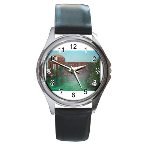 Palace of Fine Arts Round Metal Watch from ArtsNow.com Front