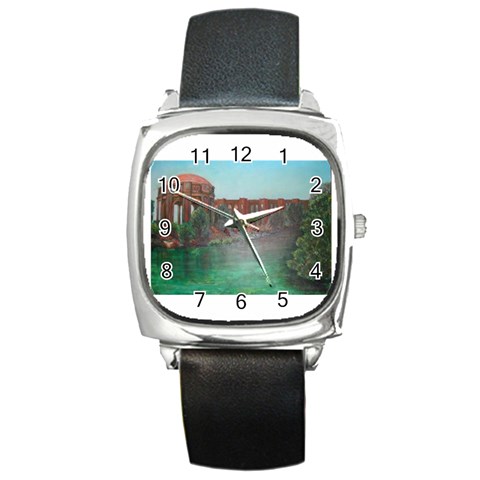 Palace of Fine Arts Square Metal Watch from ArtsNow.com Front