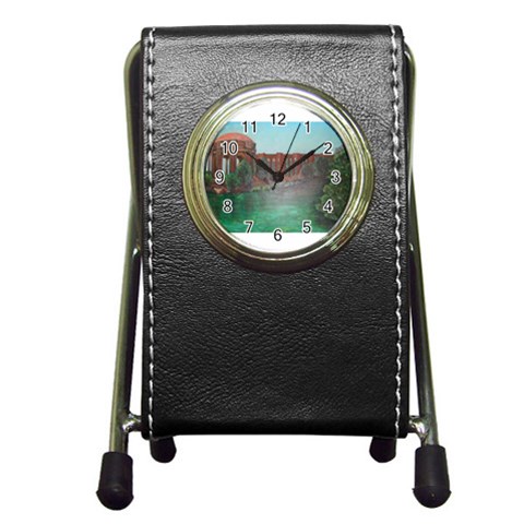 Palace of Fine Arts Pen Holder Desk Clock from ArtsNow.com Front